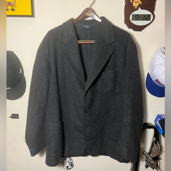 Vintage Polo Ralph LaurenCashmere Blazer Jacket Large Made in USA